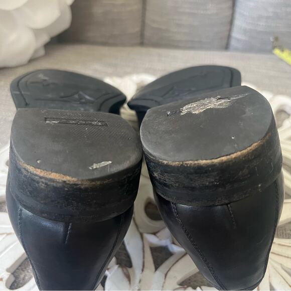 Louis Vuitton Black Leather Loafers Shoes size 6 1/2 - Picture 11 of 12